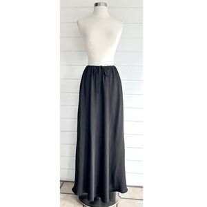 DISSH Black satin maxi skirt
